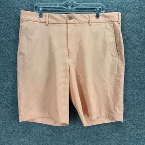 Walter Hagen Shorts Men 38 Pink Plaid High Rise Chino Flat Front Pockets Regular